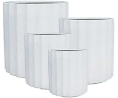 Lauko keraminis vazonas, baltos sp., 52 x 52 x 56 cm