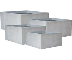 Lauko keraminis vazonas, pilkos sp, 55 x 55 x 26 cm