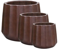 Lauko keraminis vazonas, rudos sp, 29 x 29 x 25 cm