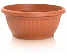 Prosperplast Dekoratyvinis lėkštas gėlių vazonas Misa D40cm/H17.3cm terakotos sp./plastikinis