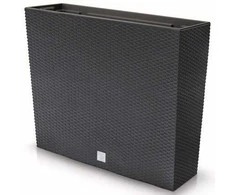Prosperplast Lauko plastikinis vazonas RATO CASE T, su įdėklu, antracito sp., 24 x 77 x 69 cm