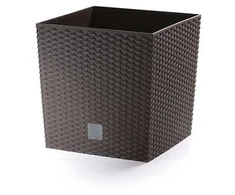 Prosperplast Dekoratyvinis gėlių vazonas Rato Round Ø25cm H22.4cm plastikinis/t.rudas