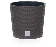 Prosperplast Dekoratyvinis gėlių vazonas Rato Round Ø25cm H22.4cm plastikinis/t.rudas