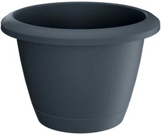Prosperplast Dekoratyvinis gėlių vazonas Respana Basic D29.5cm H22.1cm plastikinis/t.pilkas