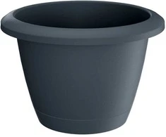 Prosperplast Dekoratyvinis gėlių vazonas Respana Basic D39cm H27.3cm plastikinis/t.pilkas
