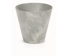 Lauko plastikinis vazonas TUBUS BETON, pilkos sp., 30 x 28 cm