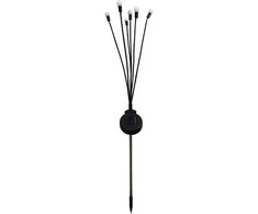 Lauko šviestuvas su saulės baterija IP44 6 LED/H75cm juodas