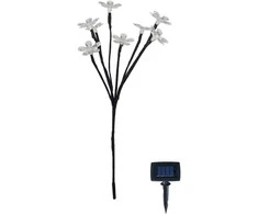 Lauko šviestuvas su saulės baterija IP44 8 LED/H50cm juodas