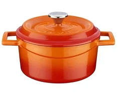 Lava Ketaus mini puodas apvalus 10 cm - oranžinis