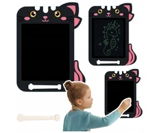 Lean Toys Piešimo planšetė juodos katės formos Znikopis – LCD