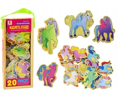 Lean Toys Rinkinys magnesów jednorożce vaikams 20 vnt prezent na urodziny