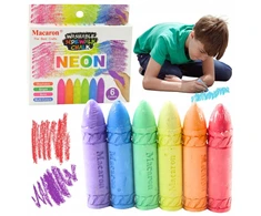 Lean Toys Rinkinys pastelowych kred chodnikowych 6 KOLORÓW Kreatywny prezent vaikams