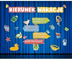Learnhow DEKORACJA NA ZAKOŃCZENIE ROKU SZKOŁA - KIERUNEK WAKACJE DROGOWSKAZ (XXL)