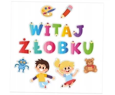 Learnhow Mokyklos dekoracijos: Sveiki vaikų darželis (didelis užrašas)