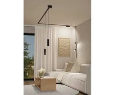 Lubinis šviestuvas LED bėgelių šviestuvas EGLO TPLUS, 6,6W 2700-6500K 980lm DIM juodas 5x18,5x4cm