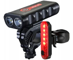 LED DVIRAČIO LEMPAS PRIEKINIS 1800 LUMENS GALINGAS + GALINIAI dviračio žibintai