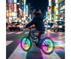 LED DVIRAČIO ŽIBINTAS, DVIRAČIO RATAS, APŠVIETIMAS NAKTĮ, Dviračiui 4x