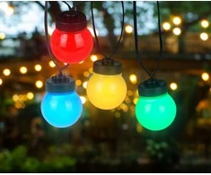 LED girlianda laukui ir patalpoms IP44 Koopman 5m/10vnt. spalvota