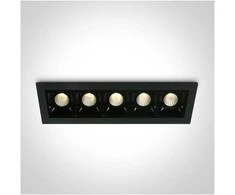 Bikuvalt 5x2W LED įleidžiamas šviestuvas, juodas, 3000K, 50502B/B/W