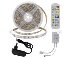 Bikuvalt 36W RGB LED juostos komplektas, pridedamas adapteris+valdiklis, 60Led/m, IP54