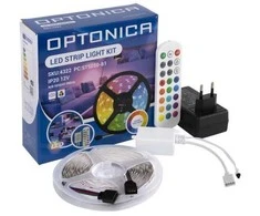 Bikuva.lt 36W RGB LED juostos komplektas- adapteris+IR valdiklis+nuotolinio valdymo pultas, 60LEDS