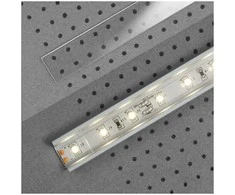 LED juostos profilio dangtelis E, skaidrus, 2m