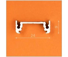 Bikuvalt 3m LED juostos profilio SURFACE14, anoduotas