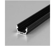 Bikuva.lt LED juostos profilis UNI12 BCD/U, juodas, 2m