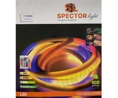 SpectorLight LED juostos rinkinys SPECTOR LIGHT,IP44,45W,RGB neoninė šviesa,valdoma pulteliu,5m,60LED/m