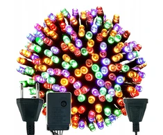 LED Kalėdų eglutės lemputės SPALVINGOS 200 ĮVAIRIŲ SPALVŲ