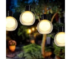 LED lauko girlianda su saulės baterija IP44 10vnt./1x1.2 Ni-MH šilta balta