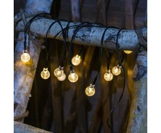 LED lauko girlianda su saulės baterija IP44 10vnt./1.2V Ni-MH šilta balta