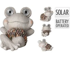 LED lauko šviestuvas - dekoracija VĖŽLYS, įkraunama saulės energija, 25x16x27cm