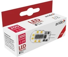 LED lemputė AVIDE, G4, 2,5W (=24W), 3000K, 12V, 200 lm, 160°