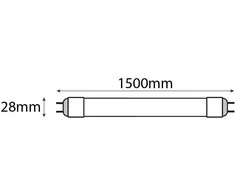 LED lemputė AVIDE, T8, G13, 24W , 4000 K, 2400 lm, 240 °, 150 cm