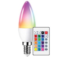 Led lemputė BESK C37 6W E14 3000K RGB su pulteliu