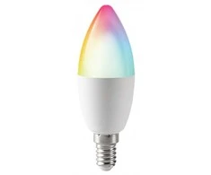 LED lemputė BESK Tuya Wi-Fi RGB C37 E14 6W Šilta balta