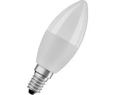 LED lemputė OSRAM, E14, B40, žvakės formos, 4,9W, 2700K, RGBW, 470 lm, matinė, su pulteliu