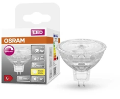 LED lemputė OSRAM SuperStar MR16, GU5.3, 5W, 2700 K, 36°, 345 lm, dimeriuojama, šiltai baltos sp.