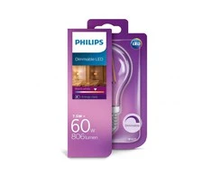 LED lemputė PHILIPS Classic, A60, E27, 5,9W (=60W), 2200-2700K, 806 lm, filamentinė, šiltos sp.