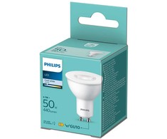 LED lemputė PHILIPS, GU10, 4,7W (=50W), 4000K, 430 lm, 36°, NON-DIM, šaltai baltos spalvos