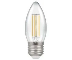 Bona electrica Led lemputė su gijomis E27 C37 4W WW