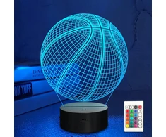 LED NAKTINĖ LAMP KREPŠINIO KREPŠINIO KREPŠINIO 3D GIMTADIENIO DOVANA