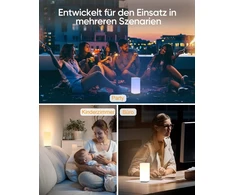 LED naktinė lempa miegamajam, bevielis ryškumo reguliavimas