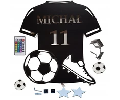 LED NIGHT LAMP Futbolo Pilot futbolo kamuolys su pavadinimo numeriu 3D marškinėliai