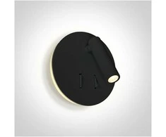 Sieninis šviestuvas Bikuvalt 3W + 5W LED paviršinis šviestuvas, juodas, 3000K, 65746B/B/W