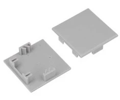 LED juostos profilio PHIL53 paviršinis užbaigimo elementas (pilkas)