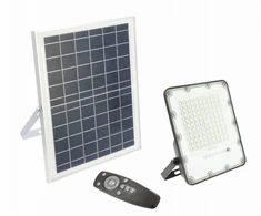 Saulės šviesos diodų prožektorius BRAVOS, 100W, 1000lm, 6400K, IP65, 120°, saulės baterija