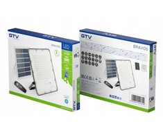 LED prožektorius BRAVOS, 200W, 2000lm, 6400K, IP65, 120°, saulės kolektorius, nuotolinio v