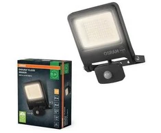 50W LED prožektorius ENDURA, tamsiai pilkas, 3000K, su judesio davikliu, IP44